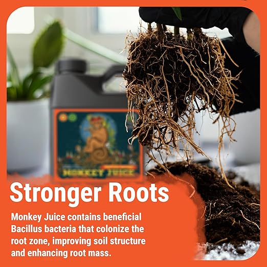 Cronk Nutrients Monkey Juice – Bacillus Root Inoculant – Organic Solution to Increase Your Plants Health – Root Mass Enhancer for Plant Growth and Flowering Boost 1L