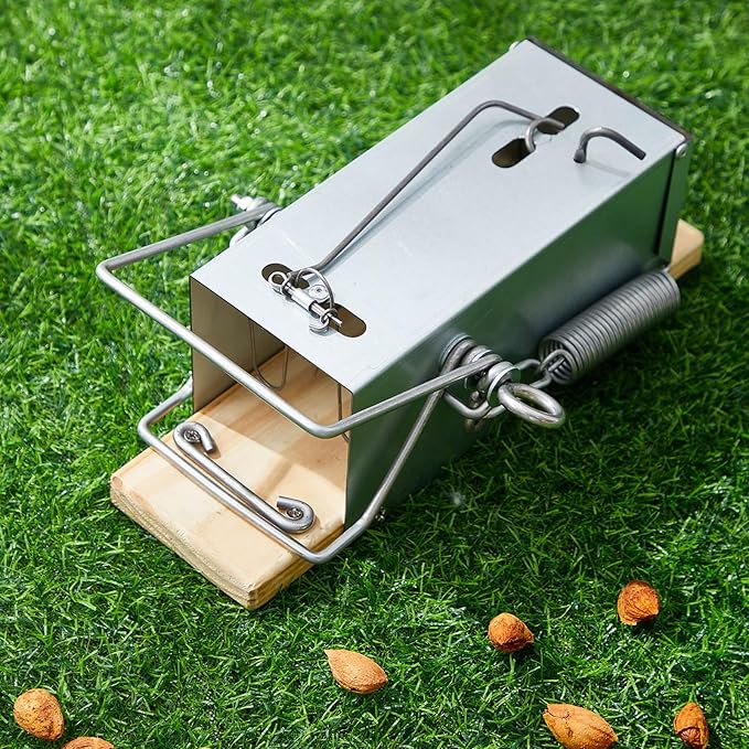 Qualirey 1 Pcs Tube Trap Squirrel Trap Outdoor Safe and Effective Pest Control Ground Squirrel Killer for Commercial and Residential for Backyards Patios Gardens