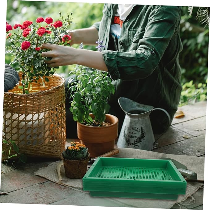 6pcs Miaopan Plant Growing Starter Multi-Hole Seed Germinating Tray Easy to Use and Transport for