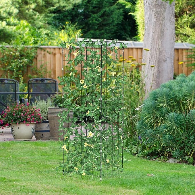 2PCS Premium Garden Cucumber Trellis Garden Trellis for Climbing Plants Vegetables Green