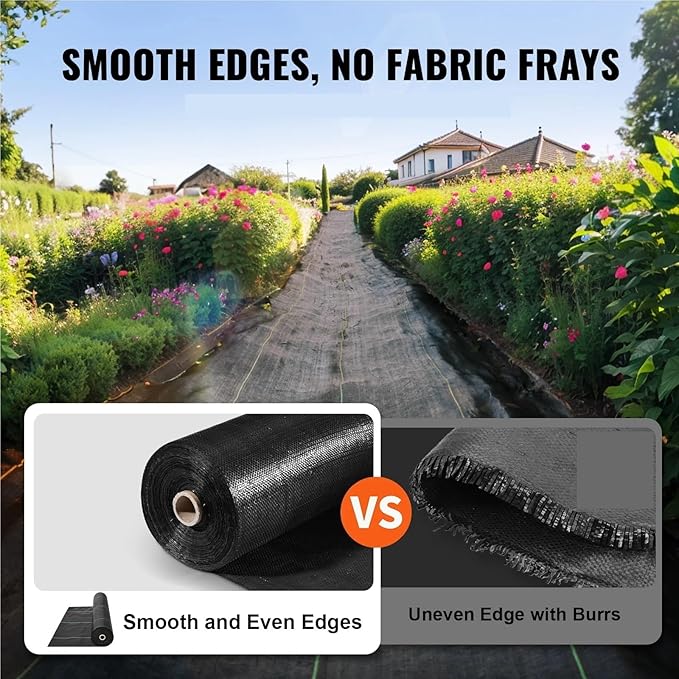 Geotextile 5FTx250FT Weed Barrier Landscape Fabric Woven Geotextile Fabric for Weed Blocker Weed Mat Driveway Fabric