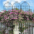 4 Pack Rustproof Metal Garden Trellis 86.7 x 19.7 Sturdy Trellis for Climbing Plants Outdoor Flower and Vine Support Black