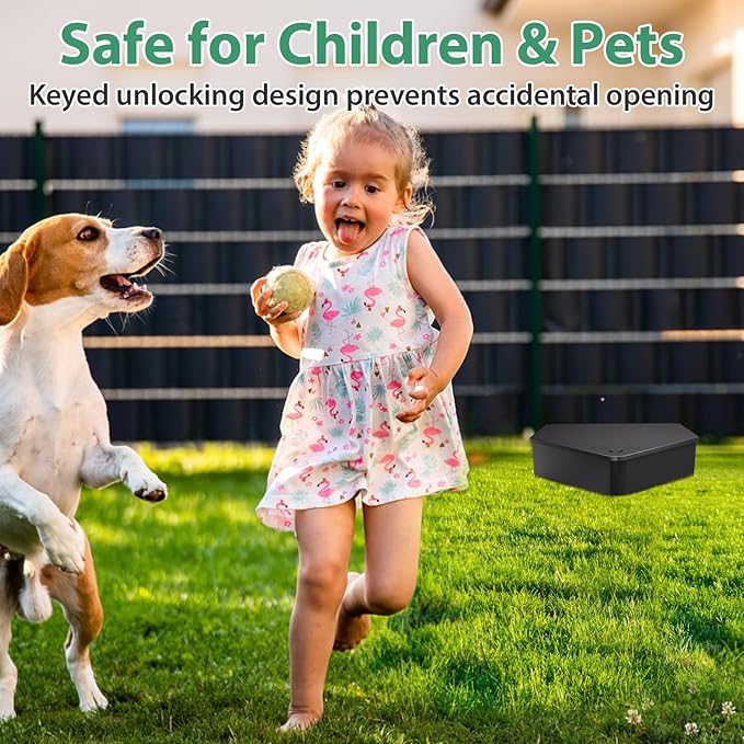 Anblak 2 Pack Rat Station Box with Keys Rodent Station Keeps Rats Away Keeps Children and Pets Safe Key Unlocking Reusable &amp Long-Lasting Indoor &amp Outdoor