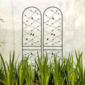 2 Pack Metal Garden Trellis 86.7 x 19.7 Rustproof Trellis for Climbing Plants Outdoor Flower Support Bird Deco Black