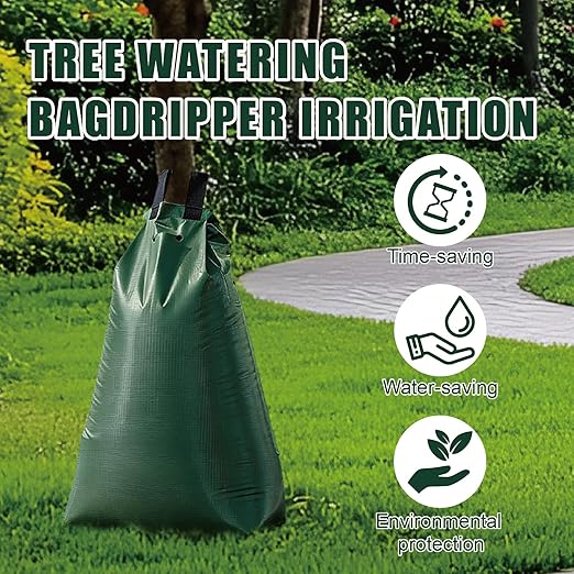 20 Gallon Tree Water Bags Slow Release Watering Bag System - Gator Style Ring for New TreesTreegator Bags for Drip Irrigation Fruit Protection Tree Storage (3 Pack)