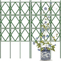 Outdoor Plant Trellis - Vegetables Flowers Vertical Climbing Plants Support Modern Geometric Garden Trellis Design Foldable Plant Trelli Green(W60xH150CM(2.0x4.9FT))