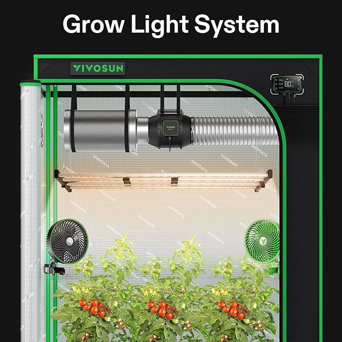 VIVOSUN VSFL3000 Bar LED Grow Light 300W 4 Bars Plant Grow Light Foldable &amp Dimmable Full Spectrum with UR/FR Light for Indoor Plants