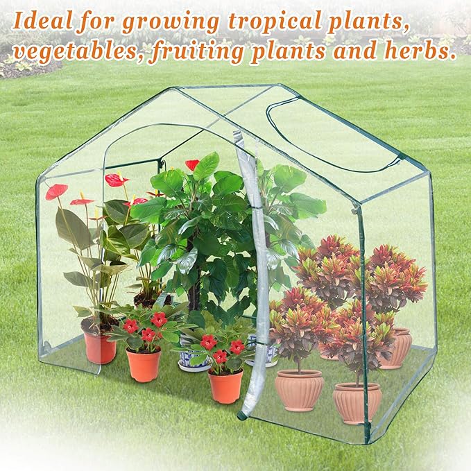 Strong Camel Small Walk-in Plants Greenhouse Plant Flower Garden Green Hous (5.9' x 3.5' x 5')