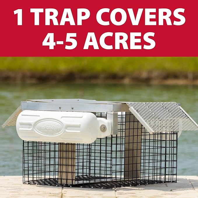 The Pond Guy Floating Turtle Trap for Outdoor Ponds &amp Lakes - Catch &amp Relocate Turtles Safely No-Bait Reusable &amp Heavy-Duty