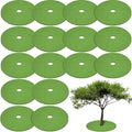 Shimeyao 16 Pcs 32.2 Inch Non Woven Tree Mulch Ring Round Tree Weed Barrier Mat Reusable Landscape Protector Base Barrier Fabric for Weed Root Protection(Grass Green)