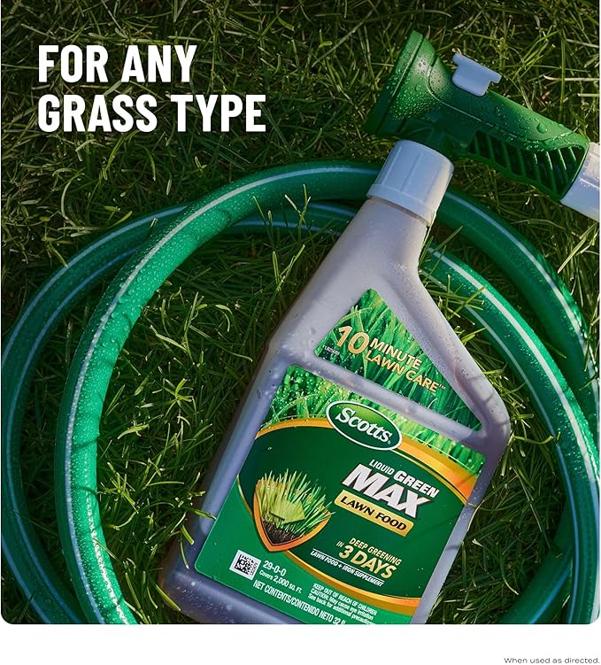 Scotts Liquid Green Max Lawn Food Lawn Fertilizer and Iron Supplement for Any Grass Type 29-0-0 32 fl. oz.
