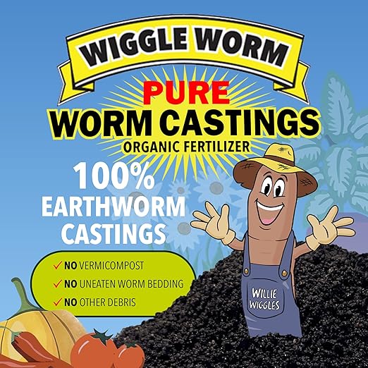 100% Pure Organic Mineral-Dense Worm Castings Fertilizer 30lbs - Improves Soil Fertility and Aeration for Growing Better Houseplants Vegetables and More
