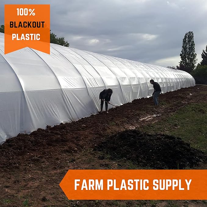 Farm Plastic Supply Black and White Panda Film (10' x 100') 6 Mil Poly Film
