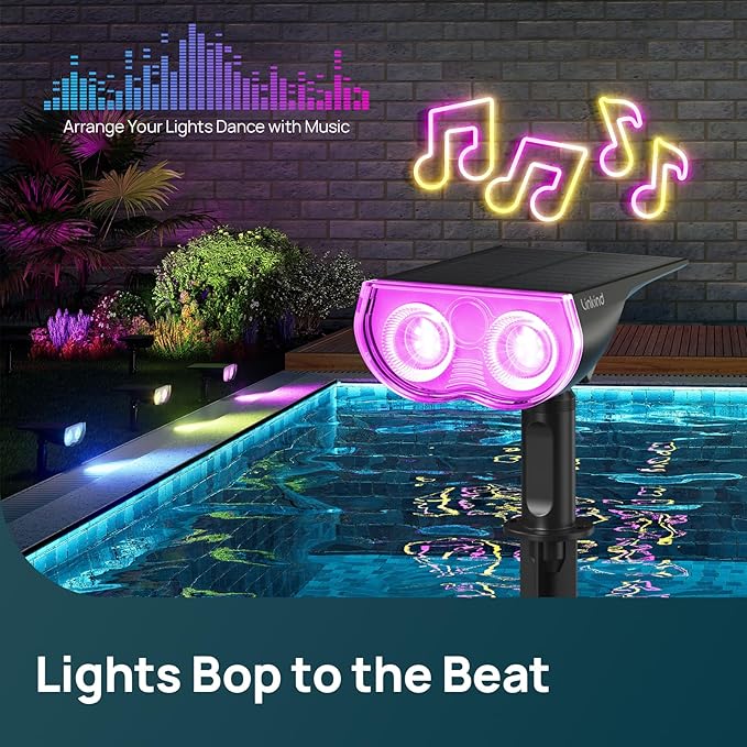 Linkind RGB Lights with Smart Solar Spot Lights Outdoor SL5C