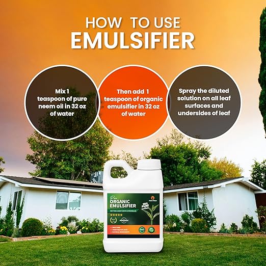Pure Organic Emulsifier with Citronella - 100% Natural Wetting Agent for Enhanced Plant Absorption Eco-Friendly Formula (1 Gallon)