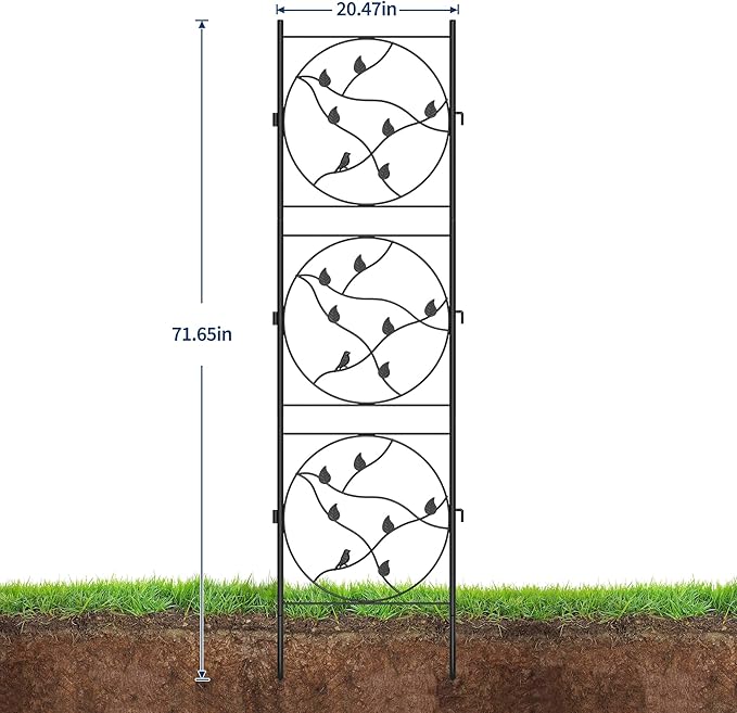 Garden Trellis 2PCS72x21 Inch Metal Garden Trellis for Climbing PlantsRustproof Outdoor Garden Arch Trelli Support Patio Decor for Vines Flower VegetablesPerfect for Training Climbing Plants