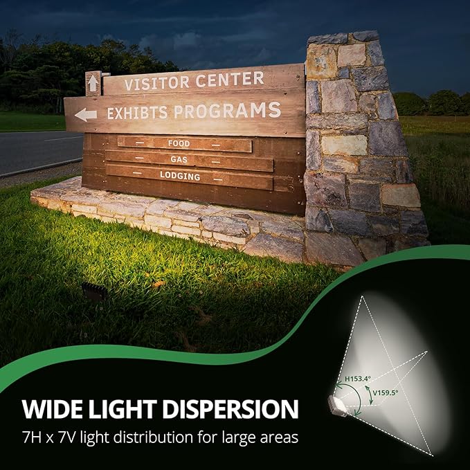 GKOLED 15W Outdoor LED Flood Security Lights Waterproof Landscape Lighting 50W PSMH Equivalent 1500 Lumens 4000K Cool White 1/2 Adjustable Knuckle Compact Size UL-Listed