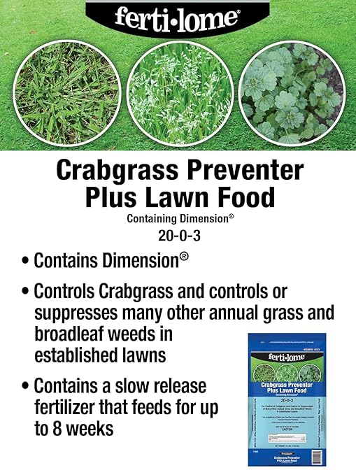 Fertilome (11910) Crabgrass Preventer Plus Lawn Food w/Dimension 20-0-3 (32 lbs.)