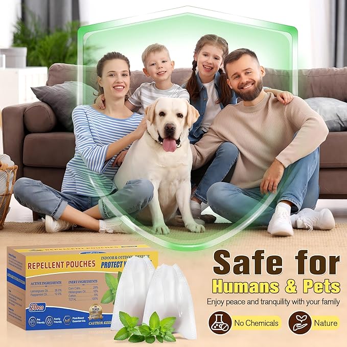 20 Pack Mouse Repellent Balls Rodent Repellent for Indoor Use Peppermint Balls for Rodents Natural Rat and Mice Deterrent Safe for Kids &amp Pets for Rodent Control Car Engines Home Garage