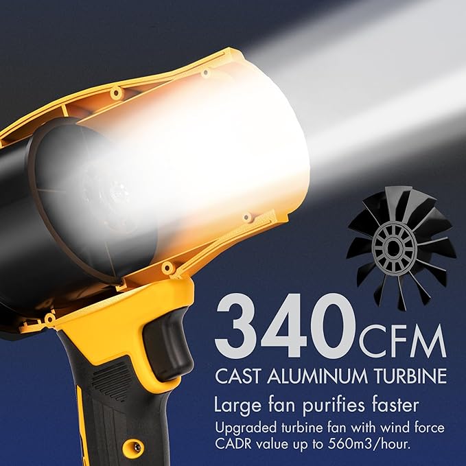 Wagan EL7213 Handheld Cordless Leaf Jet Blower 31000RPM High Performance Turbo Air Duster Including 2 UL Certified 3.0Ah Batteries Portable Lightweight Duster Cleaner for Home and Car Cleaning Use