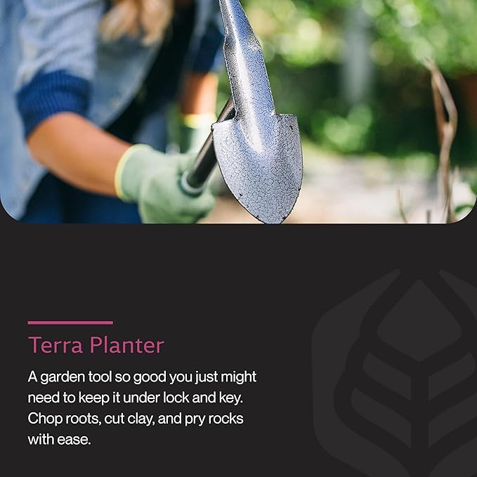 Yard Butler Terra Garden Hand Tools - Weeding Hand Tiller Tool for Efficient Gardening - Weed Remover Tool for Lawn &amp Garden Care - Durable Gardening Accessory Planter