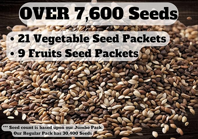 B&ampKM Farms Heirloom Seed Vault 20 Varieties 20000+ Non-GMO Seeds Long-Term Storage (Survival/Prepper Large)