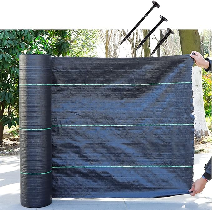 Geotextile Premium Landscape Fabric Heavy DutyGarden Weed Barrier Fabric Outdoor Weed Mat Weed Control Gardening MatDurable Weed Control Garden ClothWeed Barrier (Size : 0.9x60m/3x197ft)