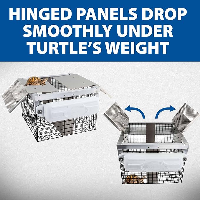 The Pond Guy Floating Turtle Trap for Outdoor Ponds &amp Lakes - Catch &amp Relocate Turtles Safely No-Bait Reusable &amp Heavy-Duty