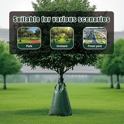 20 Gallon Tree Water Bags Slow Release Watering Bag System - Gator Style Ring for New TreesTreegator Bags for Drip Irrigation Fruit Protection Tree Storage (3 Pack)