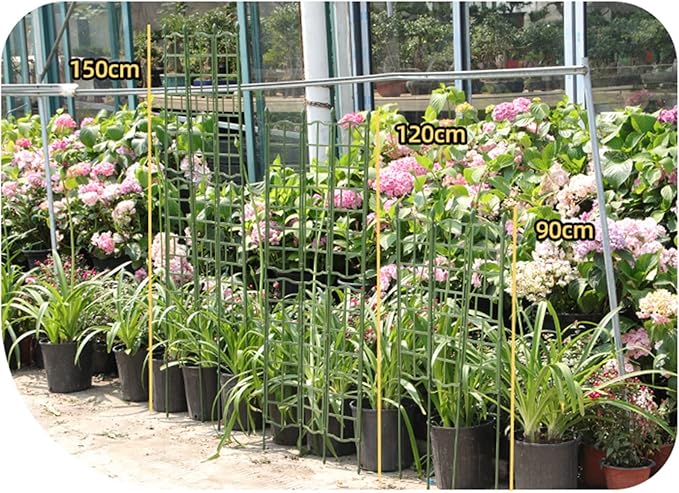 Foldable Garden Trellis For Climbing Plants Width: 50cm Height:90/120/150cm PE Steel Pipe Metal Garden Obelisk Garden Screen For Tomatoes Vegetables Fruits Flowers Pots Vines Stands ( Size : 50*