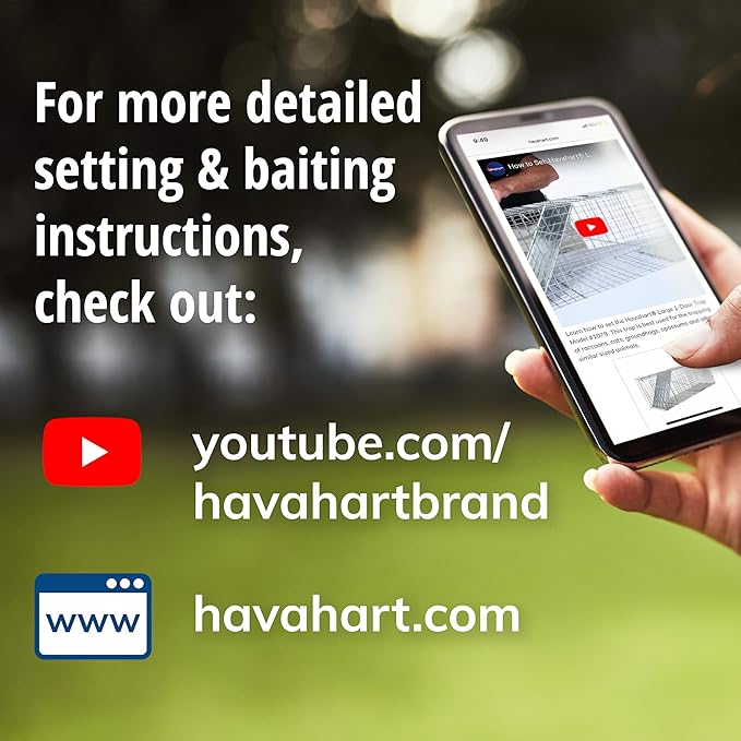 Havahart Large 2 Door Humane Catch and Release Live Animal Trap for Armadillos Beavers Bobcats Small Dogs Cats Foxes Groundhogs Nutria Opossums Raccoons Live Catch Trap for Stray Dogs 1045SR