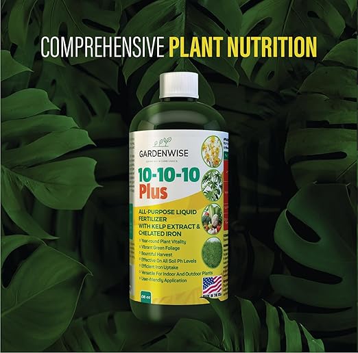 10-10-10 &amp 6-4-6 Avocado and Citrus Tree Professional Fertilizer for All Purpose Plants - Liquid Fertilizer with Seaweed Kelp &amp Iron - Orange Lime Avocado &amp Lemon Tree (8oz &amp 1/2 Qt)