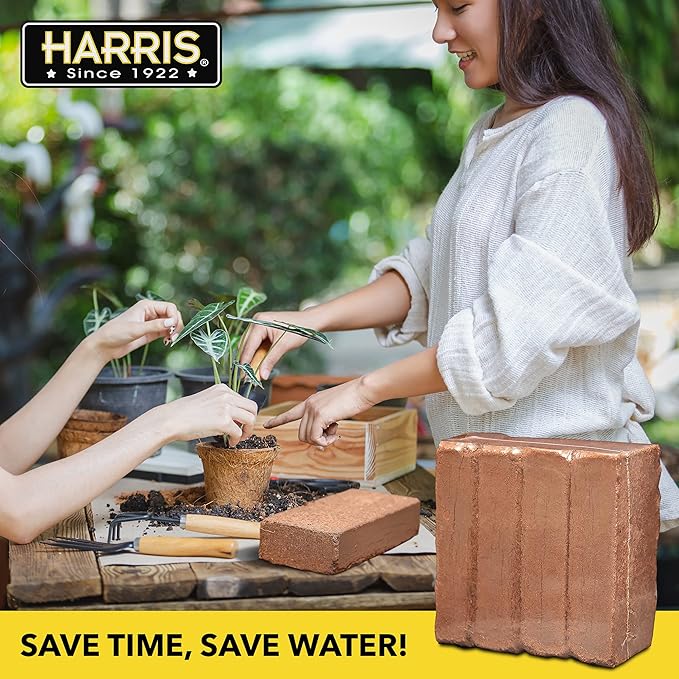 Harris Coco Coir Pith 4 Bricks Expand to 9 Gallons of Coconut Coir Coconut Fiber