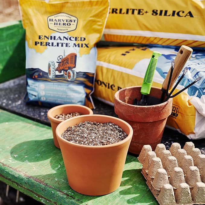 Perlite+ Silica - Promotes Strong Plants - Used for Hydroponic Growing Systems Transplanting and Potting Soil (3 CF)