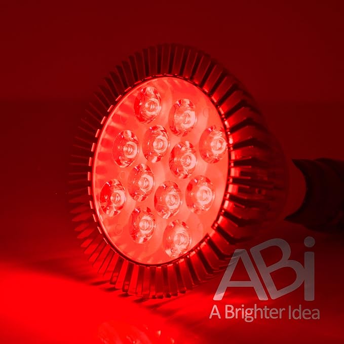 ABI 12W Red 620-630nm PAR38 LED Grow Light Bulb for Flowering