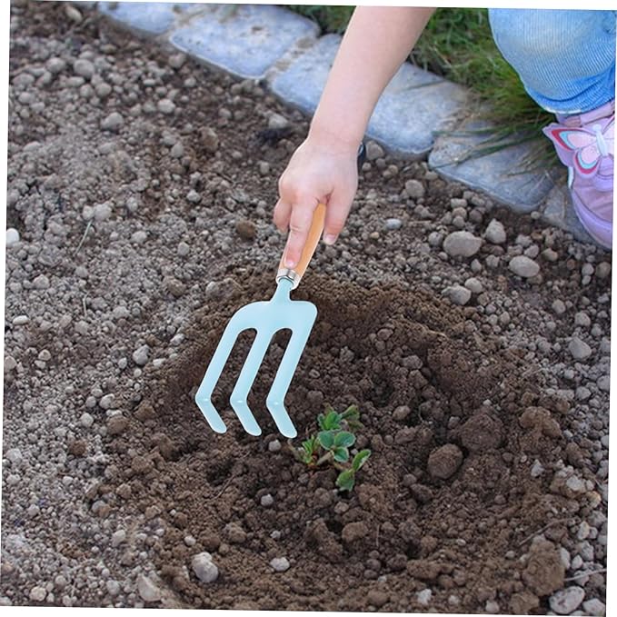 1set Boy Girl Gardening Tools Set Boy Girl Garden Hand Tool Kit Shovel Rake Watering Can and Storage Basket and Gardening Equipment for Outdoor Fun