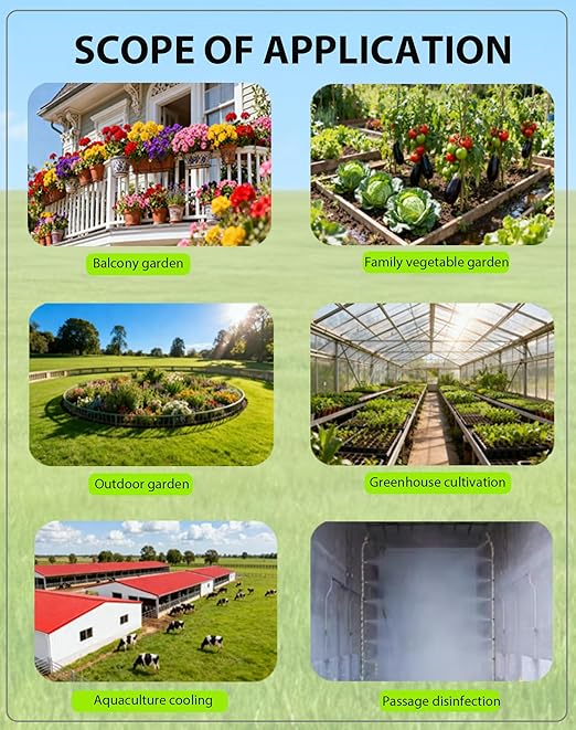 Drip Irrigation System - 360° Adjustable Micro Spray Sprinkler Kit for Garden Easy Installation No Tools Fine Mist Watering for Garden Potted Plants Greenhouse (100 FT)
