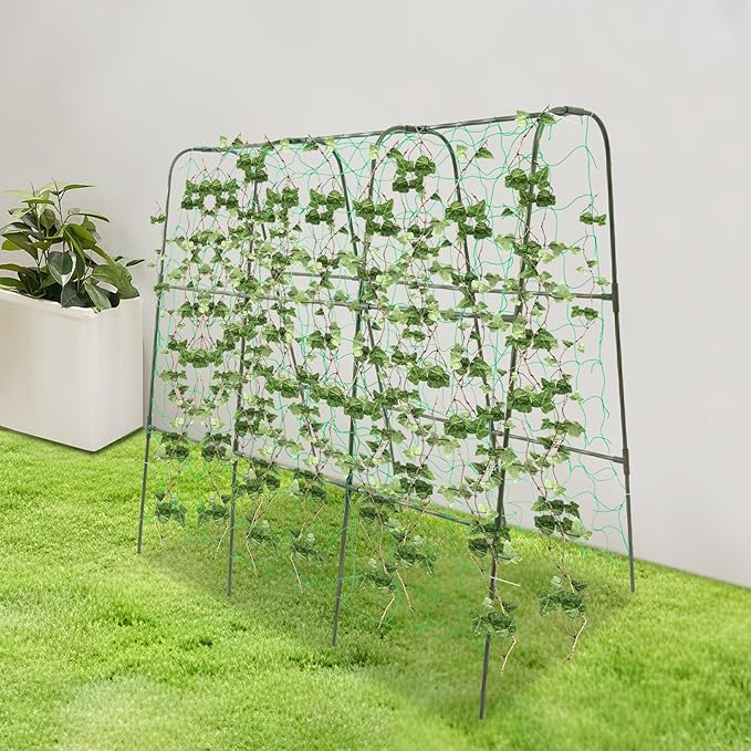 Garden Arch Tunnel Trellis for Climbing Plant Outdoor Garden Trellis Arch 3.94 FT Tall Arch Trellis for Climbing Plants Detachable Garden Tunnel with Netting