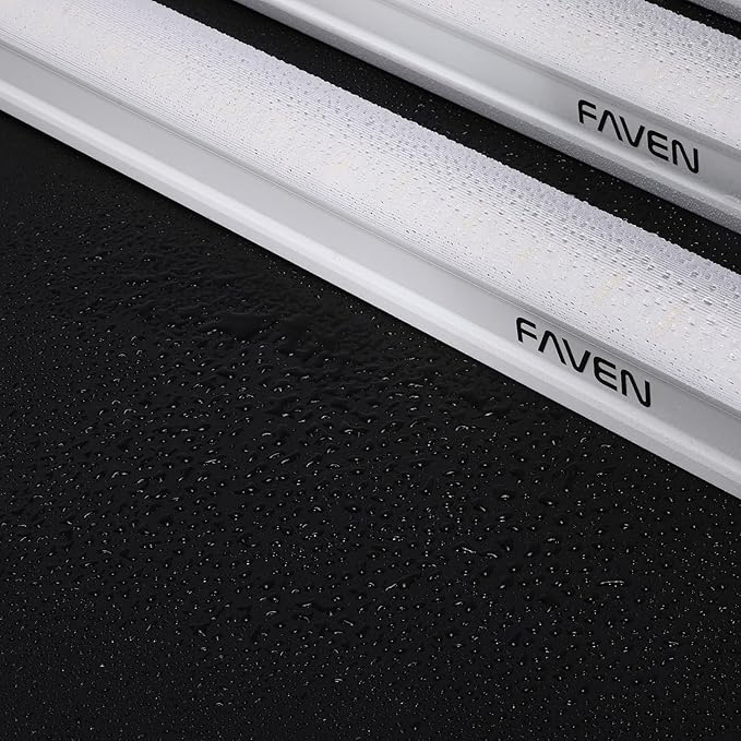 Faven R8 Under-Canopy LED Grow Light Bar 120 Volt 4-Pack 120 Watt 46-Inch with Power Cord &amp Extension Cord for Indoor &amp Hydroponic Growing