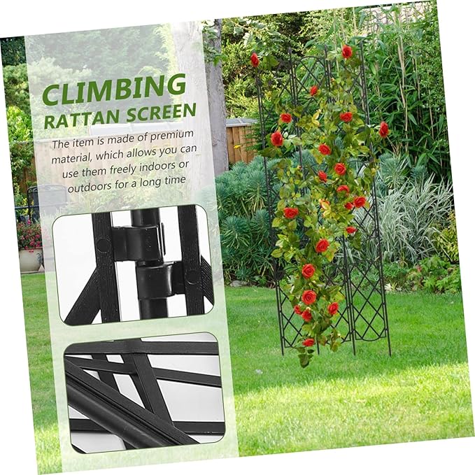 Metal Garden Trellis Plant Support Stake for Outdoor Climbing Steel Vine Metal Support Garden Flower Stand
