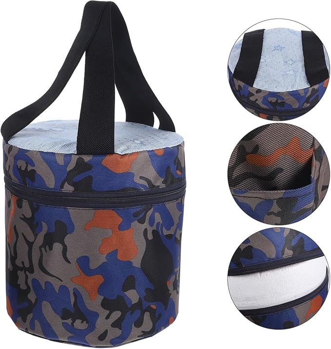 GALPADA Portable Gardening Stool with Tool Pouch 25cm Height Outdoor Field Work Seat for Adults Lightweight Foam Camping and Hiking Stool for Weeding and Planting Random Style