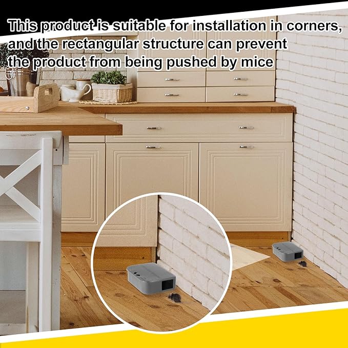 Qualirey 12 Pcs Mouse Bait Stations Mouse Stations with Keys Traps Keeps Children and Pets Indoor and Outdoor Only for Small Mice Bait Not Included (Gray)