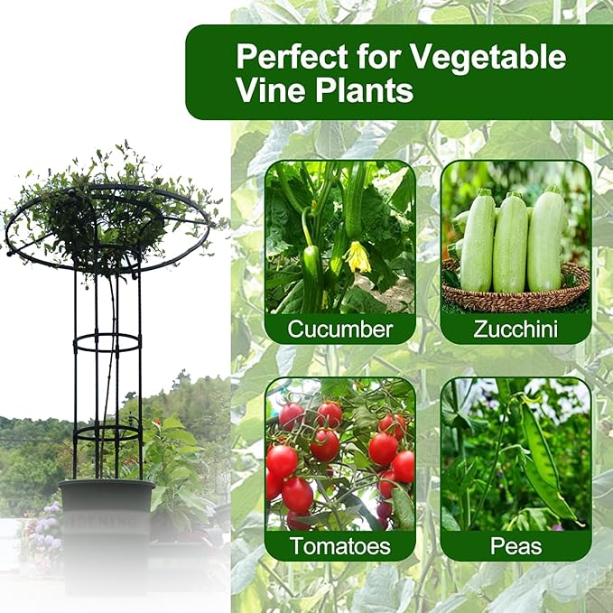 Garden Trellis for Climbing Plants Metal Plant Supports for Roses Cucumbers Obelisks Trellis for Your GardenWhite180 cm/70.8 in