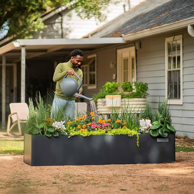 Vego Garden 17 Tall 41 Wide Extension Kit for Modern Raised Garden Beds Urban Charcoal