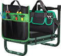 Walensee Foldable Garden Kneeler and Seat with Cross-Body Tool Bag &amp Removable Tool Pouch Heavy Duty Garden Stool with Soft Leather Kneeling Pad No Assembly Ideal Gardening Gift for Women &amp