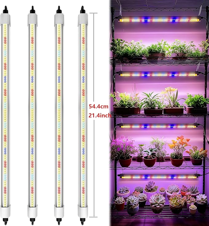 FARMLITE Grow Lights for Indoor Plants Full Spectrum Grow Light Strips for Indoor Plants Grow Lamp Led Seeding Grow Light (4 Pack)