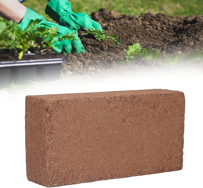 Coconut Coir Bricks Gardening Soil Coconut Coir Bricks with Good Water Retention Potting Soil for Vegetables Planting Various Plants and Reptile Bedding