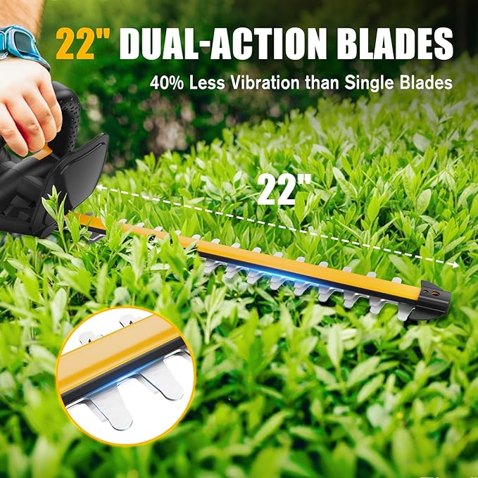 Cordless Weed Wacker + Hedge Trimmer + Leaf Blower Combo Compatible with Dewalt 20v Max Battery(Tool Only) 20V Cordless Weed Eater &amp Edger/String Trimmer for Lawn Care Garden Yard