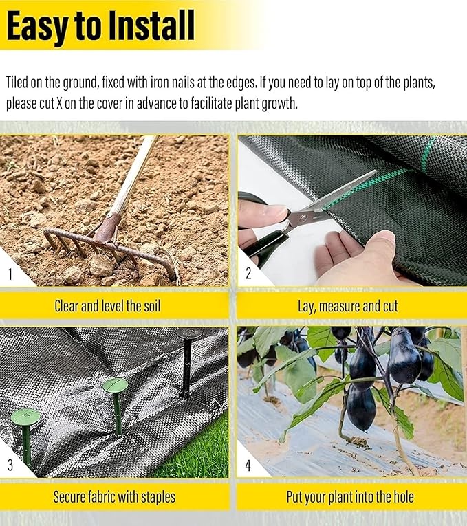 Heavy Duty Weed Control Fabric - U-V Stabilised Ground Cover for Gardens and Landscapes(0.6mx60m)