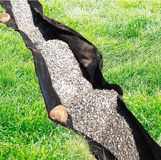 3ft x 100ft 8.0 oz Non-Woven Geotextile Fabric Heavy Duty PP Landscape Ground Cover 350N Tensile Strength for French Drains Erosion Control Weed Barrier